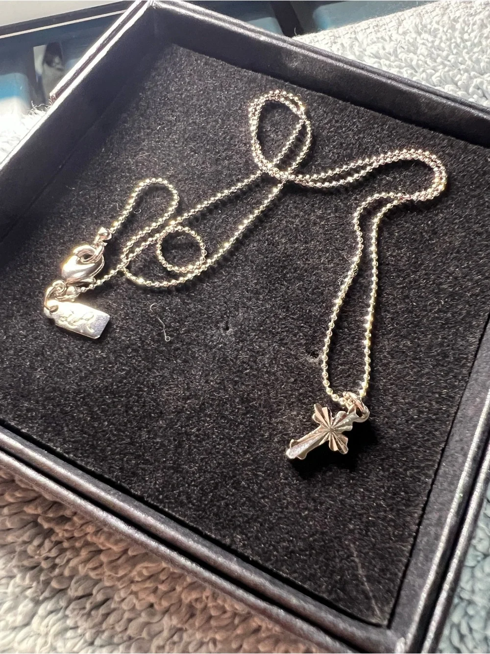Lady Remington Child’s Delicate Silver Cross Pendant Necklace